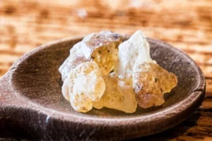 Resina de copal utilizada tradicionalmente como sahumerio para el bienestar ambiental y cotidiano.